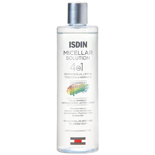 ISDIN Micellar Solution 4-in-1 Makeup Remover Micellar Cleansing Water 13.5 Oz 3 ISDIN Micellar Solution 4-in-1 Makeup Remover Micellar Cleansing Water 13.5 Oz