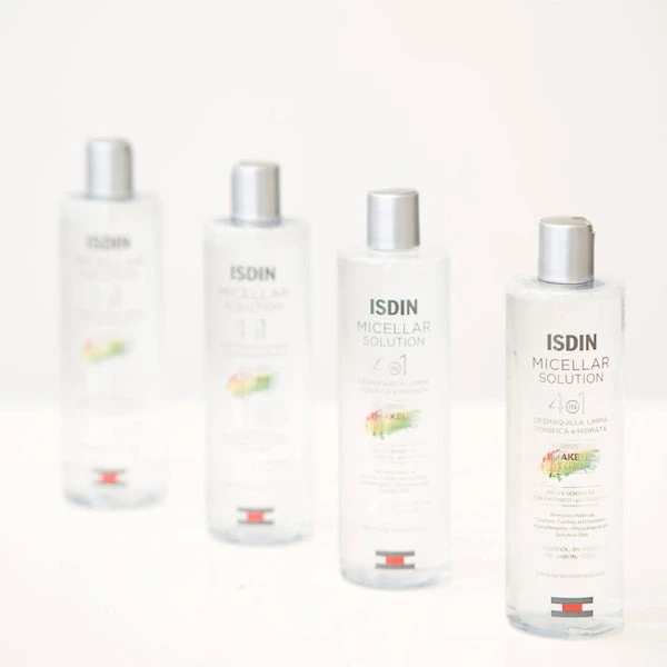 ISDIN Micellar Solution 4-in-1 Makeup Remover Micellar Cleansing Water 13.5 Oz 5 ISDIN Micellar Solution 4-in-1 Makeup Remover Micellar Cleansing Water 13.5 Oz - Image 3